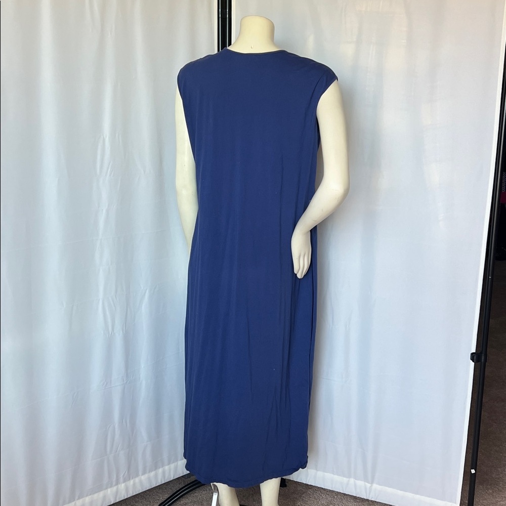 Johnny Was "Ariella" Side Slit Sleeveless Embroidery Maxi Dress - Picture 7 of 9